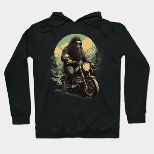 Bigfoot Riding Motorcycle Bike Rider Hoodie